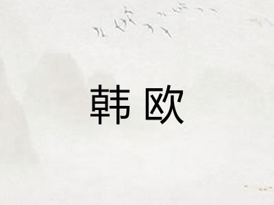 韩欧