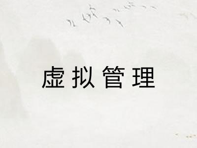 虚拟管理