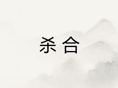 杀合
