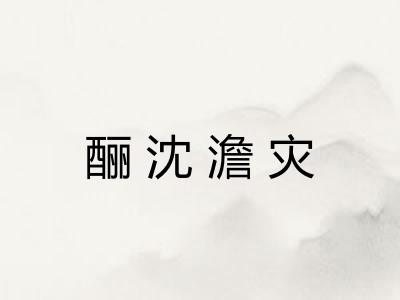 酾沈澹灾