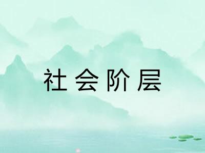社会阶层