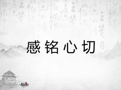 感铭心切