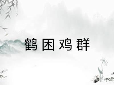 鹤困鸡群