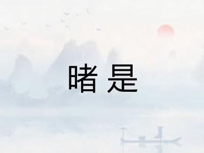 暏是