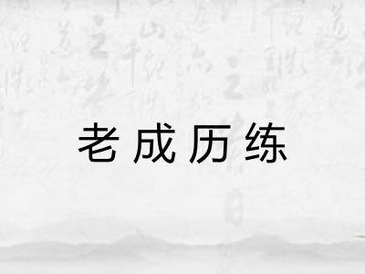 老成历练