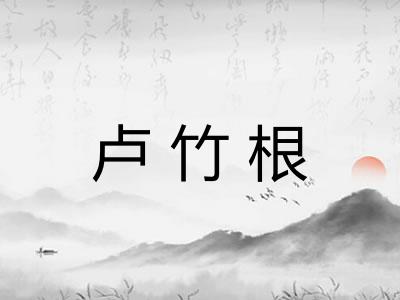 卢竹根
