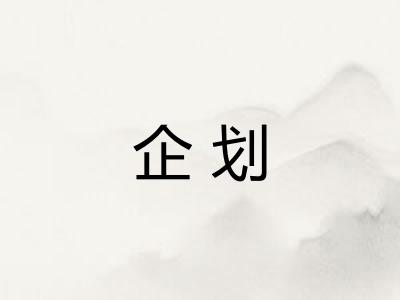 企划
