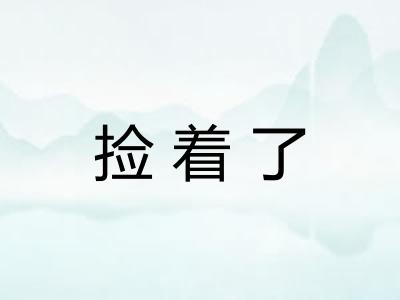 捡着了