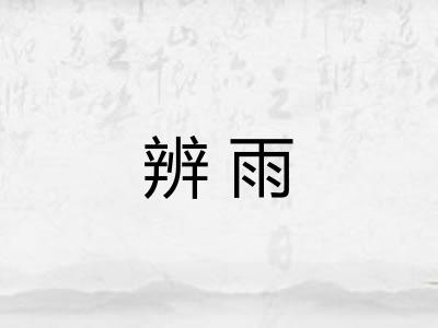 辨雨