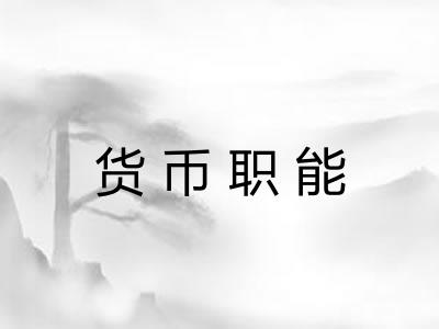 货币职能