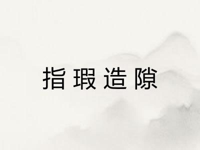 指瑕造隙