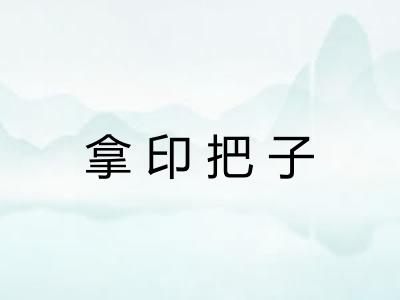 拿印把子