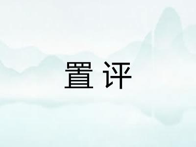 置评