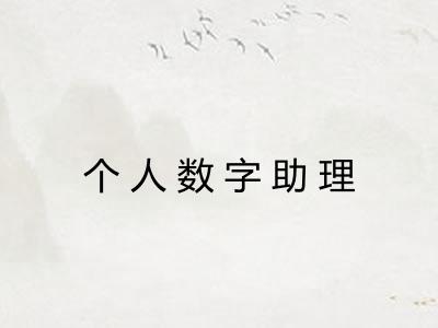 个人数字助理