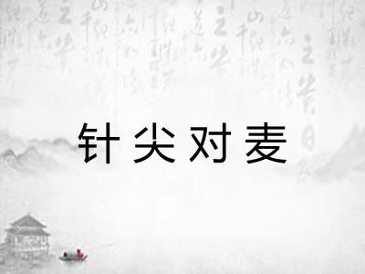 针尖对麦