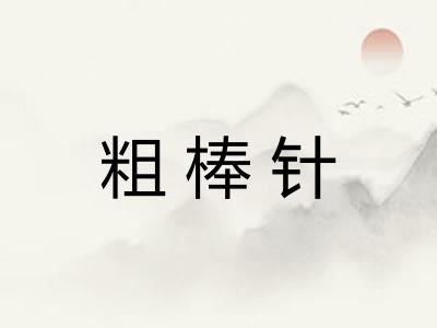 粗棒针