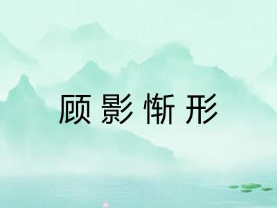 顾影惭形