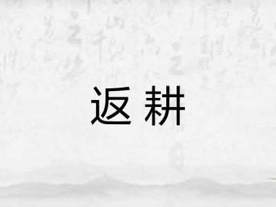返耕