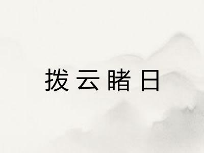 拨云睹日