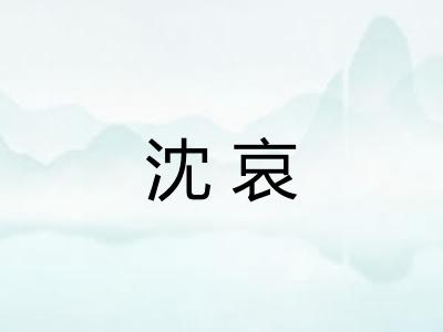 沈哀