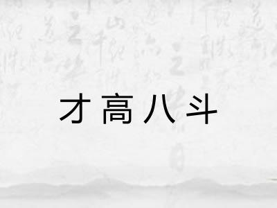 才高八斗