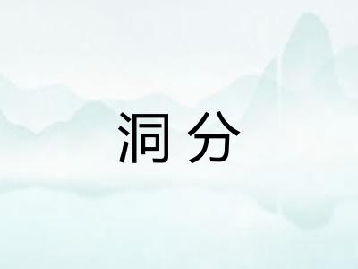 洞分