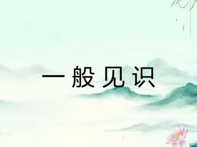 一般见识