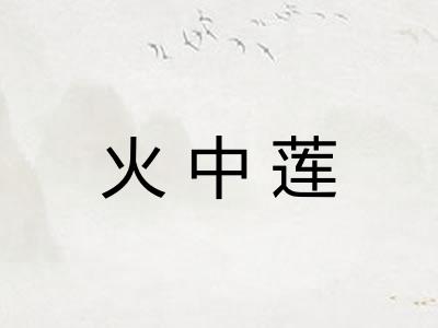 火中莲