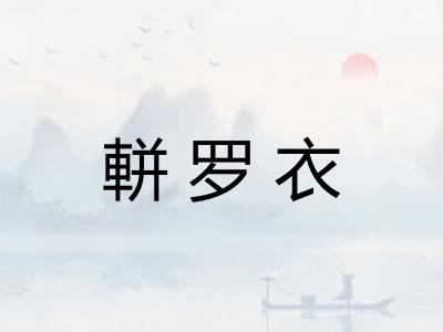 軿罗衣