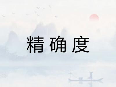 精确度