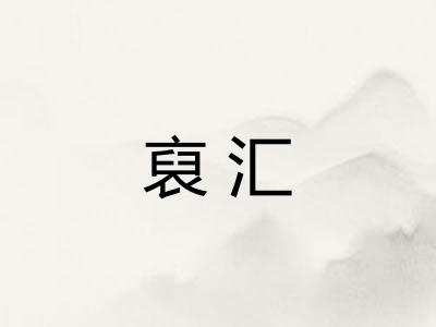 裒汇