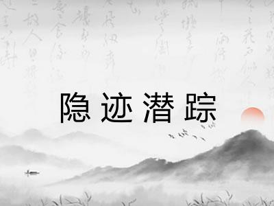 隐迹潜踪
