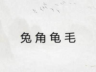 兔角龟毛