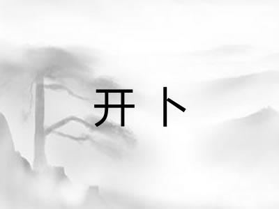 开卜