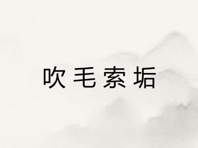 吹毛索垢