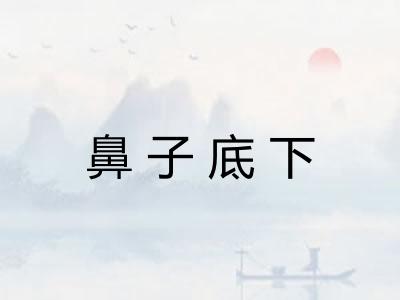 鼻子底下