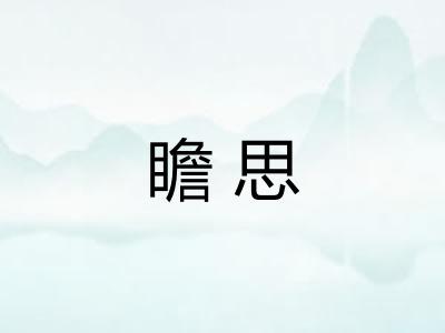 瞻思