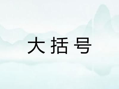 大括号