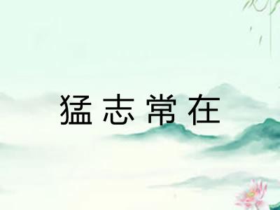 猛志常在