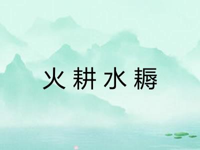 火耕水耨