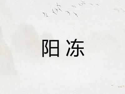 阳冻