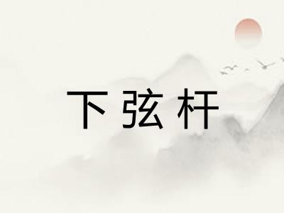 下弦杆