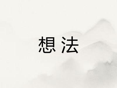 想法