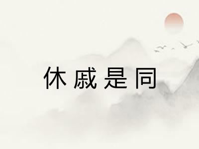 休戚是同