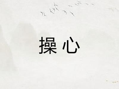 操心