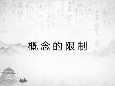 概念的限制