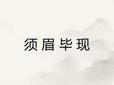 须眉毕现
