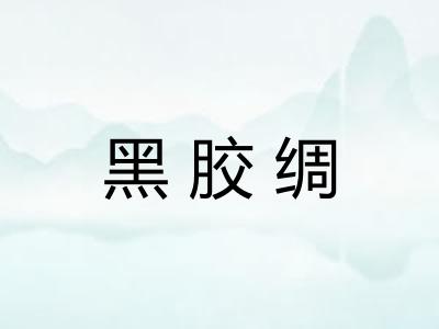 黑胶绸