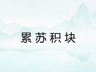累苏积块