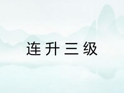 连升三级
